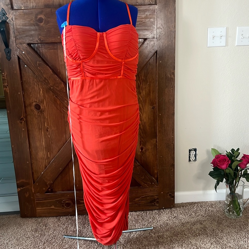 Fashion nova ruched maxi dress